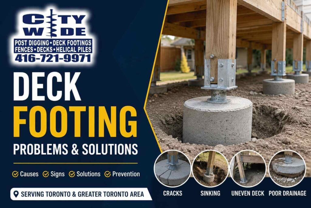 deck footing problems Toronto