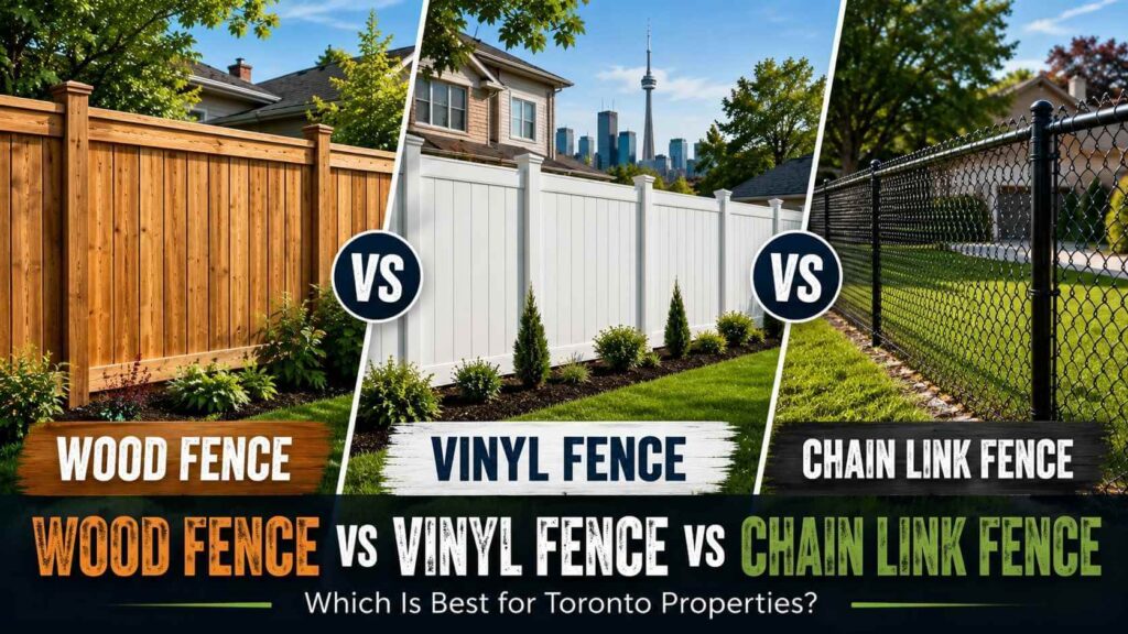 wood vs vinyl vs chain link fence